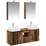  Set ormarića za kupaonicu 5 pcs Staro drvo Konstruirano drvo | shoptok.hr