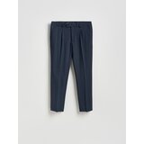 Reserved Slim fit hlače od odijela - mornarsko plava cijene
