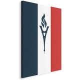  Slika - Torch Against the Backdrop of the French Flag 60x90 Na talijanskom platnu | shoptok.hr