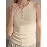 Sinsay Rebrasta bluza bez rukava s gumbima s dodatkom viskoze | shoptok.hr