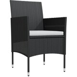 5-dijelni vrtni blagovaonski set s jastucima crni | shoptok.hr