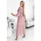 numoco basic Numoco pleated dress with belt and neckline | Shoptok.si