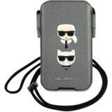  ORIGINAL KARL LAGERFELD TORBICA SAFFIANO IKONIK KARL&CHOUPETTE HEAD KLHCP12MOPHKCG 6,1 INČA SIVA | Eponuda.ba