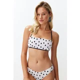 Trendyol Polka Dot Strapless Bikini Top