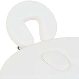  Zložljiva masažna miza debelina 4 cm z 2 blazinama ovalna bela | Shoptok.si