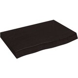 Stolna ploča tamnosiva 60x40x(2-6) cm obrađena masivna hrast | shoptok.hr