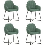 vidaXL Jedilni stoli 4 pcs Žamet Morsko zelena 55 x 50 x 84 cm, (5000296800) | Shoptok.si