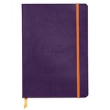  Notes A5, Rhodiarama soft, s gumicom, diktando crte, aubergine Slike