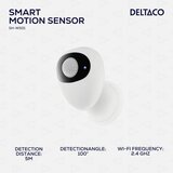 Deltaco SMART HOME WiFi Senzor Pokreta, PIR, WiFi 2.4 GHz, Bijelo/Crni | shoptok.hr