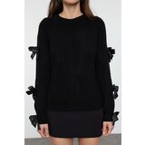 Trendyol Black Sleeve Detailed Knitwear Sweater | shoptok.hr