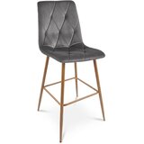 Libra stolica - tamnosivi baršun / noge od hrasta x 1 | shoptok.hr