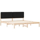  Krevetni okvir s tapiciranim uzglavljem Crna 200 x 200 cm | shoptok.hr