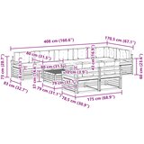  Set vanjskih sofa 9 kom. Bijela i bež Poliester | shoptok.hr
