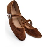 Resti Women's ballerinas a' la velvet with a buckle and strap Enribes | Shoptok.si