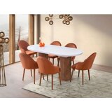 Hanah home Gusto - 2951 White Extendable Dining Table Cene
