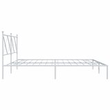  Metalni okvir za krevet s uzglavljem bijeli 200x200 cm | shoptok.hr