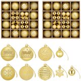  Set božićnih kuglica 88 kom. Zlatno Ø 6 cm Plastika | shoptok.hr
