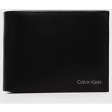 Calvin Klein Usnjena denarnica moška, črna barva, K50K512078