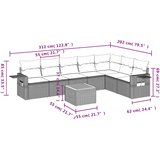  8-dijelni set vrtnih sofa s jastucima bež od poliratana | shoptok.hr