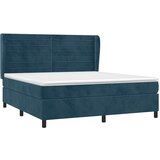  Krevet s oprugama i madracem tamnoplavi 160x200 cm baršunasti | shoptok.hr