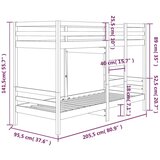  Na kat 90 x 200 cm od masivne borovine | shoptok.hr