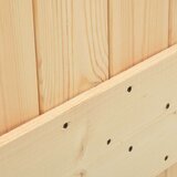  Klizna vrata Prirodna i crna 100 x 210 cm Masivna borovina | shoptok.hr