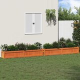 vidaXL Vrtno cvetlično korito 2 kosa voščeno rjava trdna borovina Cene