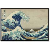  Slika - Hokusai Katsushika – The Great Wave off Kanagawa 90x60 U crnom drvenom okviru | shoptok.hr