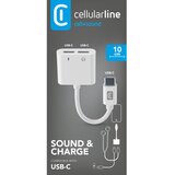 Cellular Line Sound & Charge USB-C Adapter SOUNDCHARGETYPECW | shoptok.hr