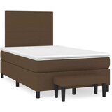  Box spring postelja z vzmetnico temno rjav 120x200 cm blago, (20899235) | Shoptok.si