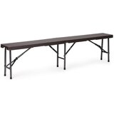 Modern Home catering stol 180 cm + 2 klupe - smeđi rattan | shoptok.hr