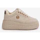 Boto Sneakers Women's Sports Shoes Insulated On Massive Sole Beige Ardiela | Shoptok.si