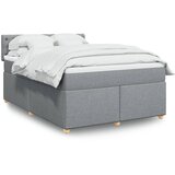 vidaXL Box spring postelja z vzmetnico svetlo siva 140x200 cm blago Cene