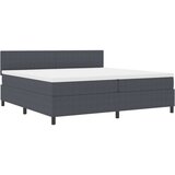  Zajemalna postelja z vzmetnico Temno siva 200x200 cm Plišasta tkanina, (22083523) | Shoptok.si
