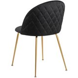 Livetastic STOL, kovina, tekstil črna, zlate barve | Shoptok.si