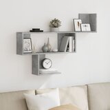 vidaXL Zidna polica siva boja betona 100x15x70 cm konstruirano drvo Cijene