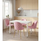 Inca stolica - svijetlo ružičasti baršun / zlatne noge x 2 | shoptok.hr
