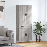 vidaXL Visoka komoda siva sonome 69 5x34x180 cm od konstruiranog drva | shoptok.hr