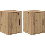 Furnova Garažne stenske omare 2 kosa artisan hrast inženirski les, (21949823) | Shoptok.si
