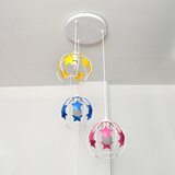  Dečiji luster na sajli STARS 3xE27/15W/230V plava/ružičasta/žuta | Eponuda.com