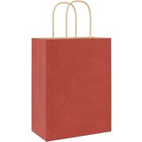  Papirnate vrećice 250 kom s ručkama crvene 21x11x28 cm | shoptok.hr
