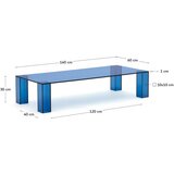 Kave Home Modra steklena mizica 60x140 cm Adularia – | Shoptok.si