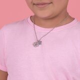 Disney Stitch Ogrlica - cvijet i Stitch, posrebrena Slike