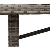  Vrtni stol sa staklenom pločom sivi 190x80x75 cm od poliratana | shoptok.hr