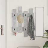 vidaXL Vješalica za kapute na zidu Betonska siva 60 x 3 x 82 cm | shoptok.hr