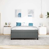 vidaXL Postelja z vzmetnico z vzmetnico Temno siva 140 x 190 cm blago, (5000124070) | Shoptok.si