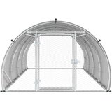  Kokošinjac Srebrna 400 x 150 x 100 cm Pocinčani čelik - 400 x 150 x 100 cm S krovom Cijene