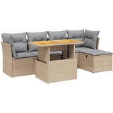  6-dijelni set vrtnih sofa s jastucima bež od poliratana | shoptok.hr