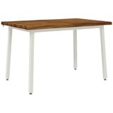  120 x 70 x 75 cm Čvrsto drvo akacije Prirodna i bijela - Prirodna i bijela 120 x 70 x 75 cm Živi rub | shoptok.hr