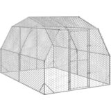 vidaXL Piščančji poligon 2,5x4x2,25 m Pocinkano jeklo, (21830247) | Shoptok.si